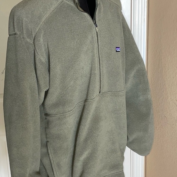 Vintage Patagonia Synchilla Fleece Olive Pullover 1/4 Zip Sweatshirt  X-Large‌ - Picture 6 of 8